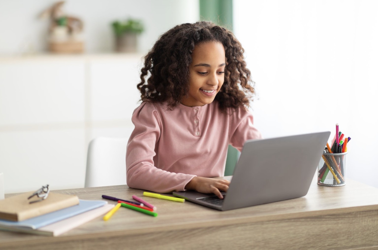 Girl with laptop